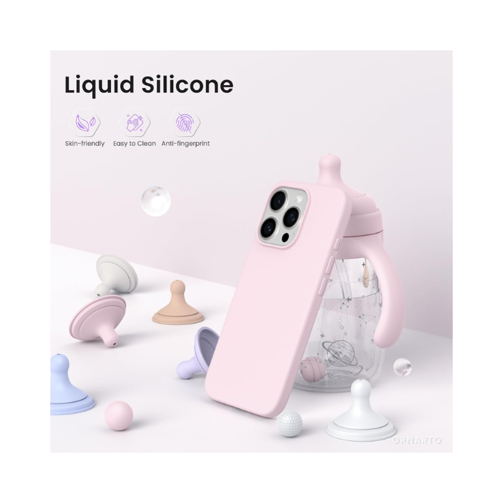 ORNARTO Slim Liquid Silicone Case for iPhone 16 Pro (6.3")